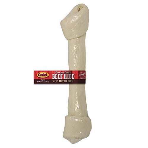 Cadet Gourmet Knotted Rawhide Bone Natural Dog Chews - Natural - 13 - 14 In  