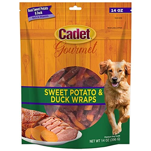 Cadet Gourmet Wraps Natural Dog Treats - Duck and Sweet Potato - 14 Oz