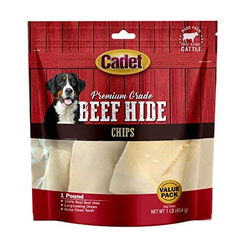 Cadet Premium Grade Rawhide Chips Natural Dog Chews - Natural - 1 Lb