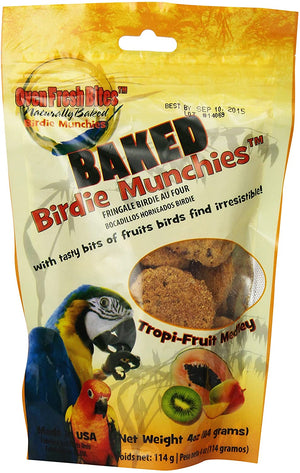 Caitec Baked Tropi-Fruit Medley Munchies Bird Treats - 4 oz - Case of 12