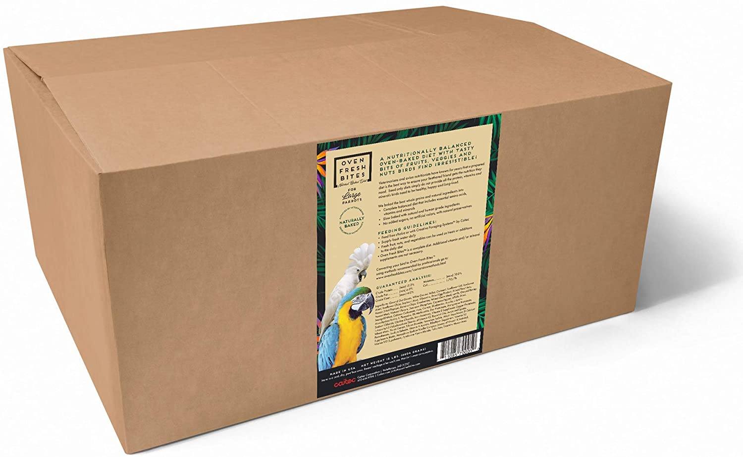 Caitec Oven Fresh Bites Large Parrot Bird Food - 15 lb Bag  