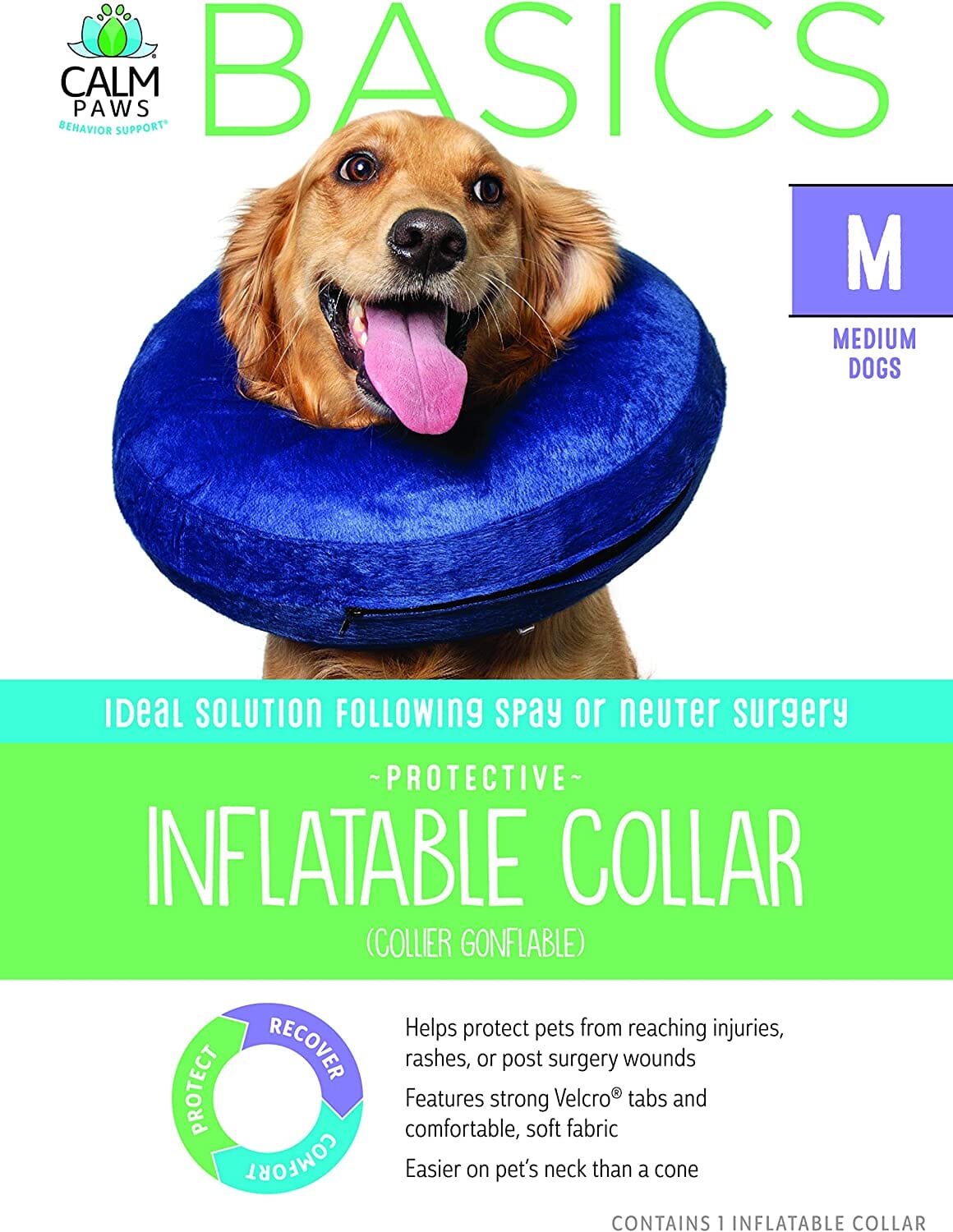 Calm Paws Basic Inflatable Dog Collar - Medium  