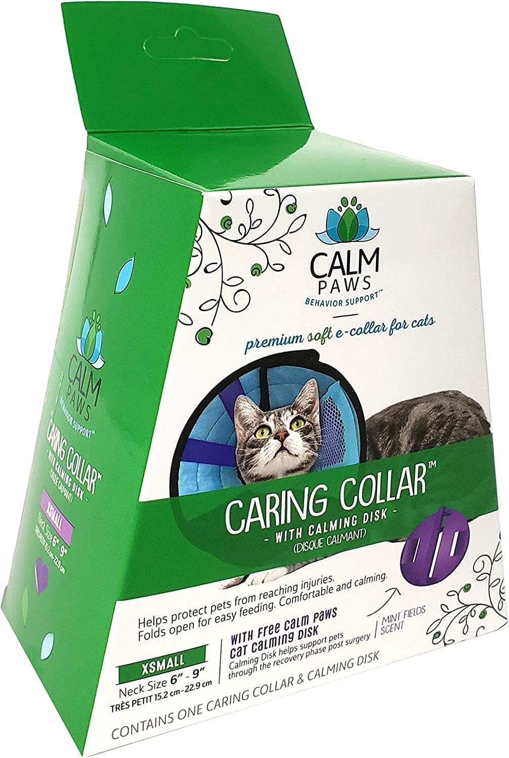 Calm Paws Caring Dog Collar with Calming Disk for Cats - Extra Small  