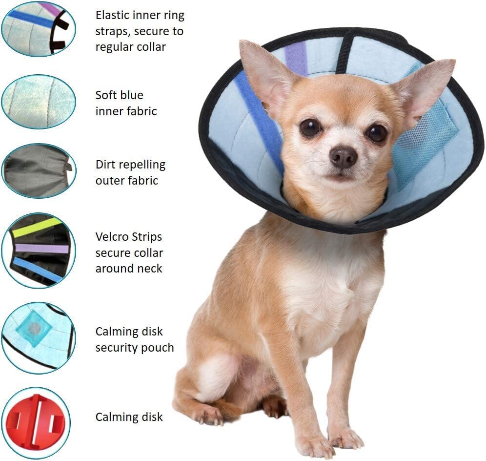 Calm Paws Caring Dog Collar with Calming Disk for Dog - Extra Small  