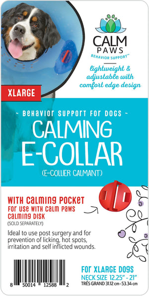 Calm Paws Dog E-Collar - Blue - Extra Large - 12.25 - 21 In