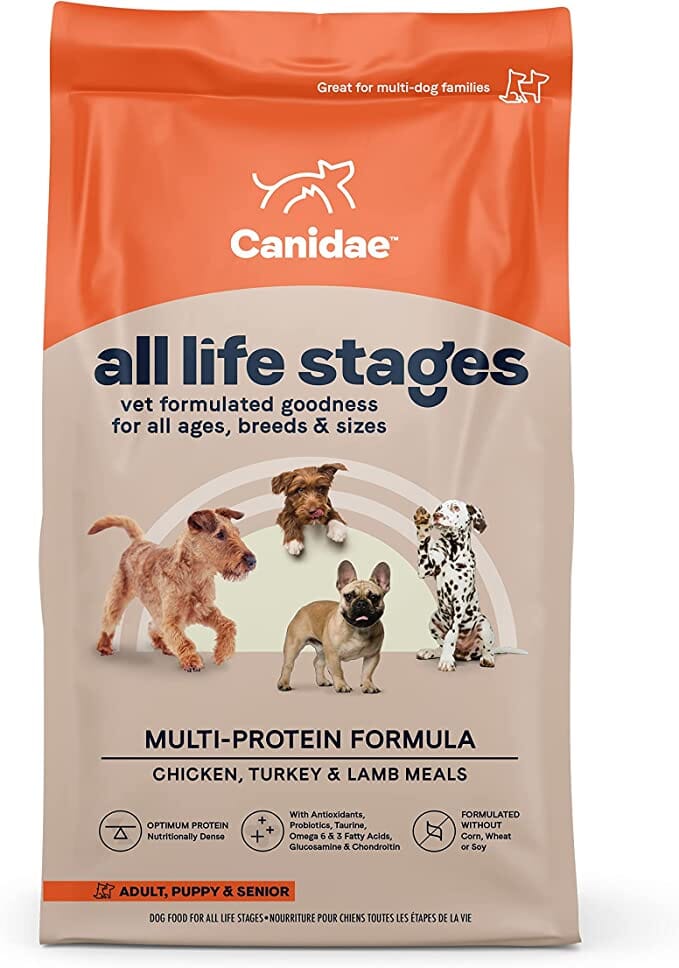 Canidae All Life Stages Premium Dry Dog Food Trial Bag - Chicken Meal and Rice - 4 Lbs - 6 Pack  