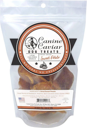 Canine Caviar Dried Sweet Potatoes Dehydrated Dog Treats - 2 lb Bag