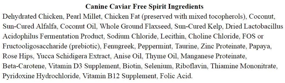 Canine Caviar Free Spirit All Life Stages Chicken & Pearl Millet Dry Dog Food - 11 lb Bag  