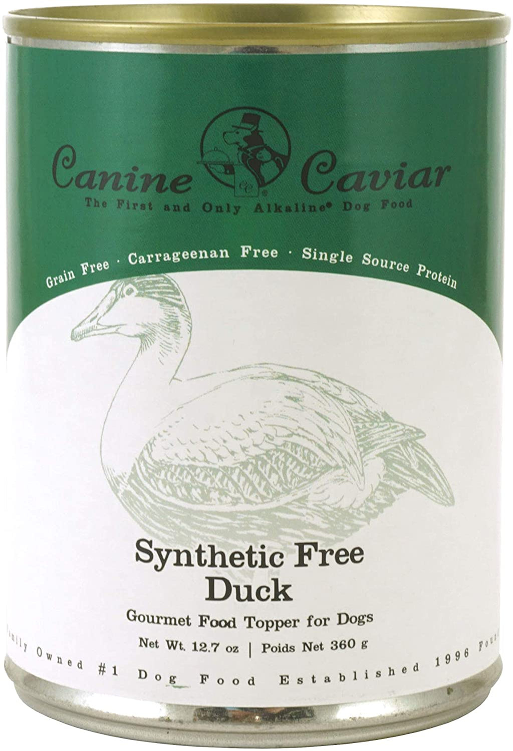 Canine Caviar Synthetic Free and Grain Free Duck Canned Dog Food - 12.7 oz - Case of 12  