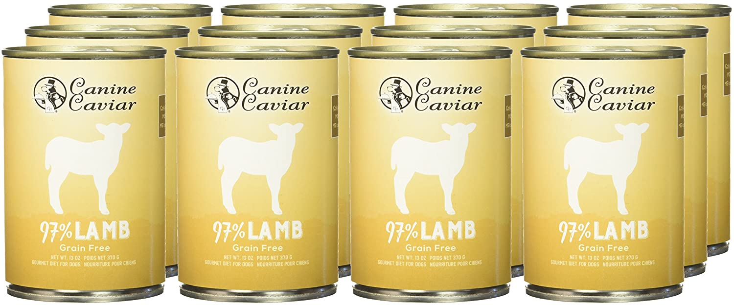 Canine Caviar Synthetic Free and Grain Free Lamb Canned Dog Food - 12.7 oz - Case of 12  