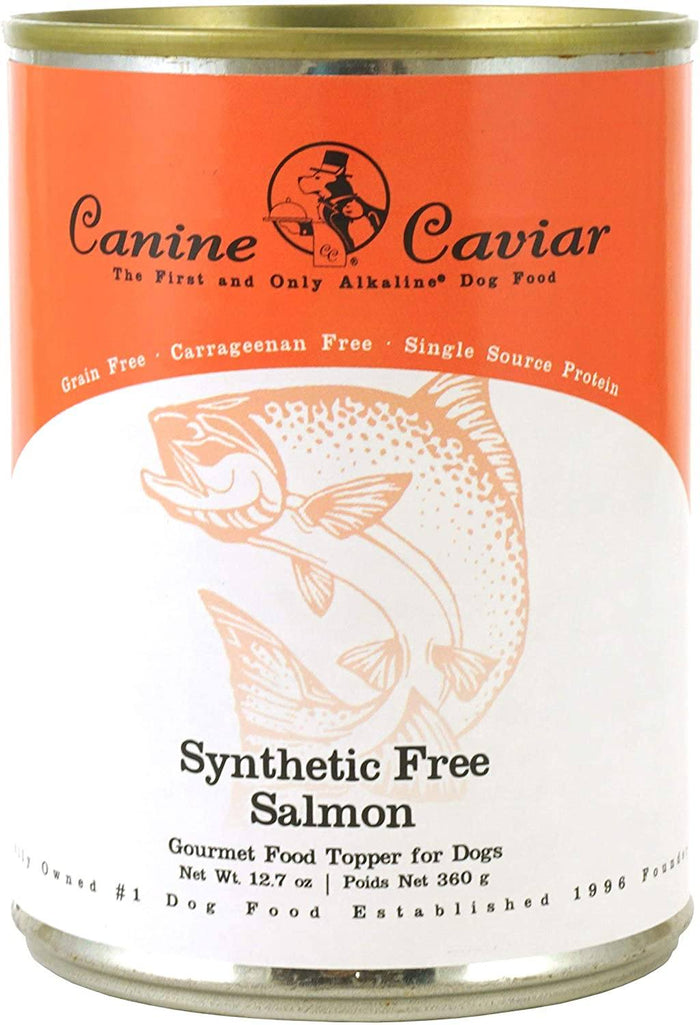 Canine Caviar Synthetic Free and Grain Free Salmon Canned Dog Food - 12.7 oz - Case of 12