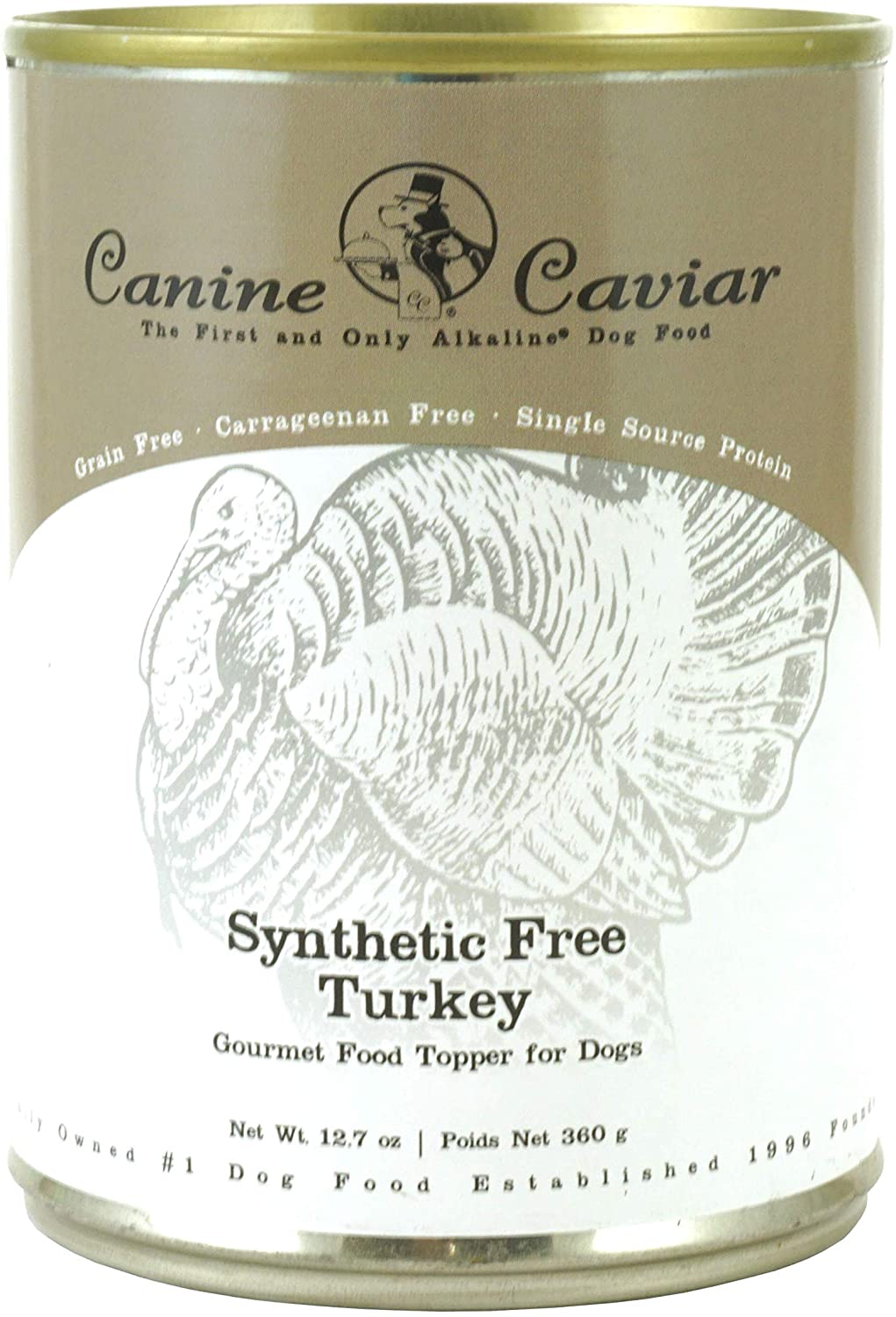 Canine Caviar Synthetic Free and Grain Free Turkey Canned Dog Food - 12.7 oz - Case of 12  