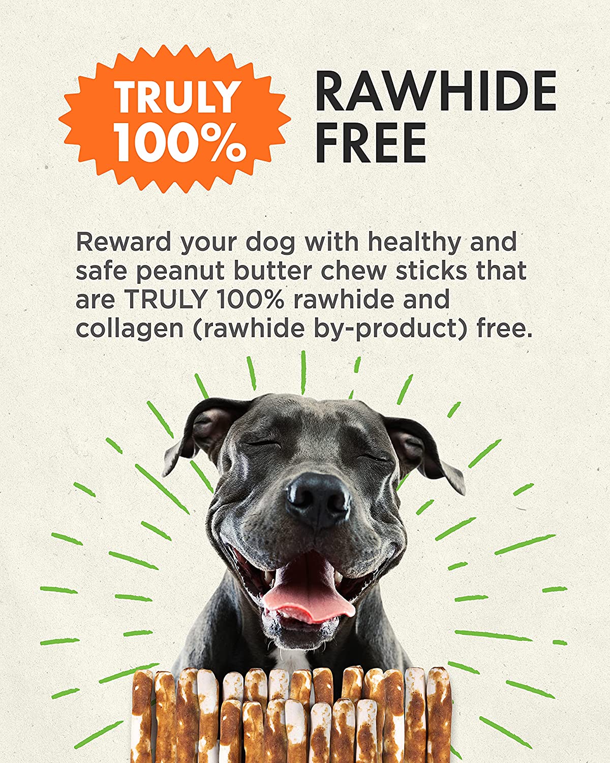 Canine Naturals Hide-Free Peanut Butter Chewy Dog Treats - 5 Inch - 14.1 oz - 40 Count  