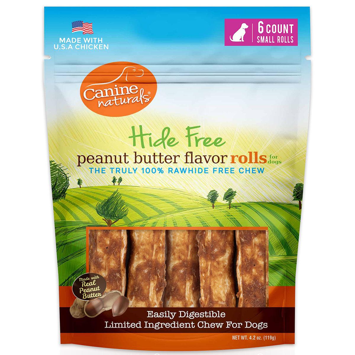 Canine Naturals Hide-Free Peanut Butter Chewy Dog Treats - 7 Inch - 3.8 oz - 21 Count  