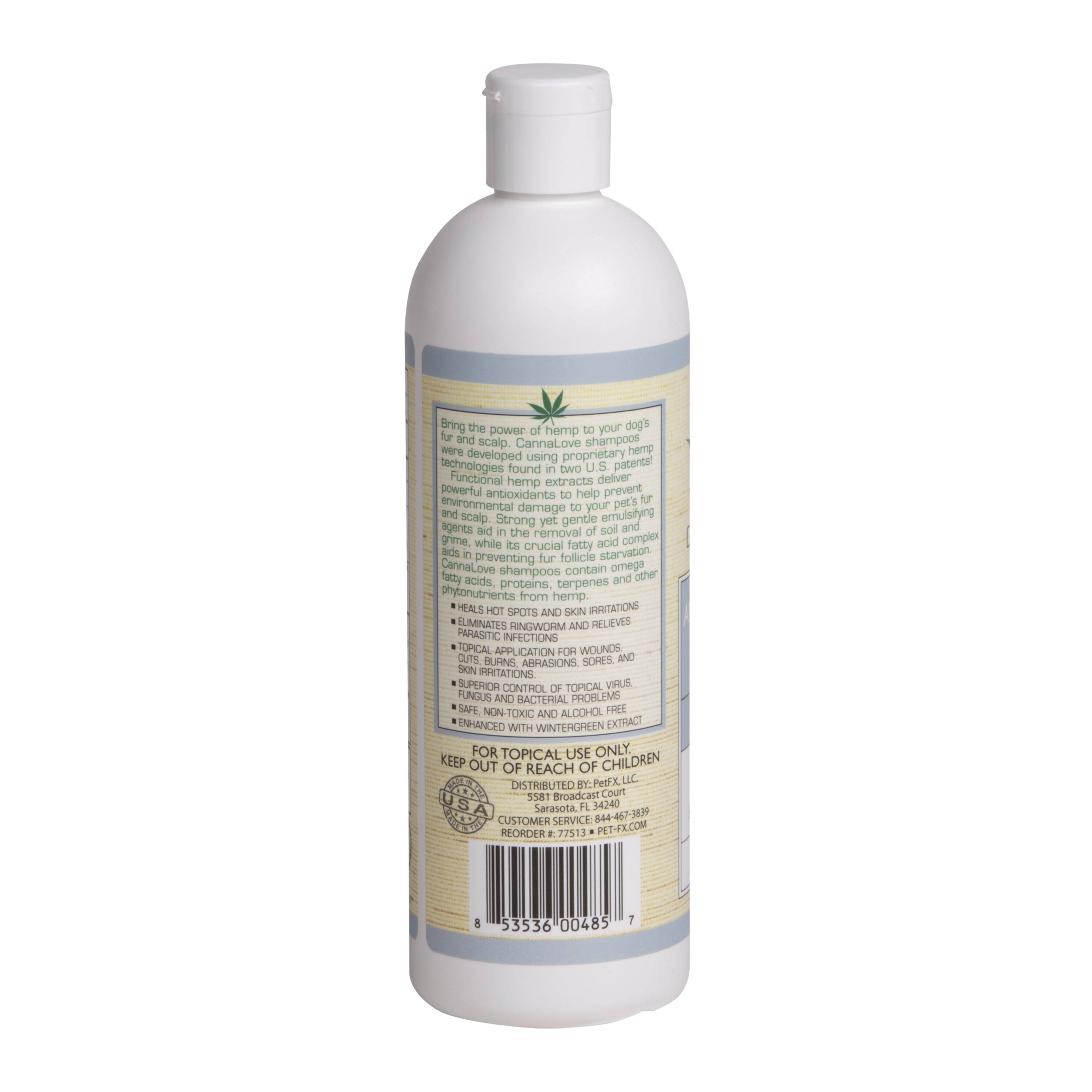 CannaLove Antimicrobial Hemp Infused Dog Shampoo - 16 fl Oz  