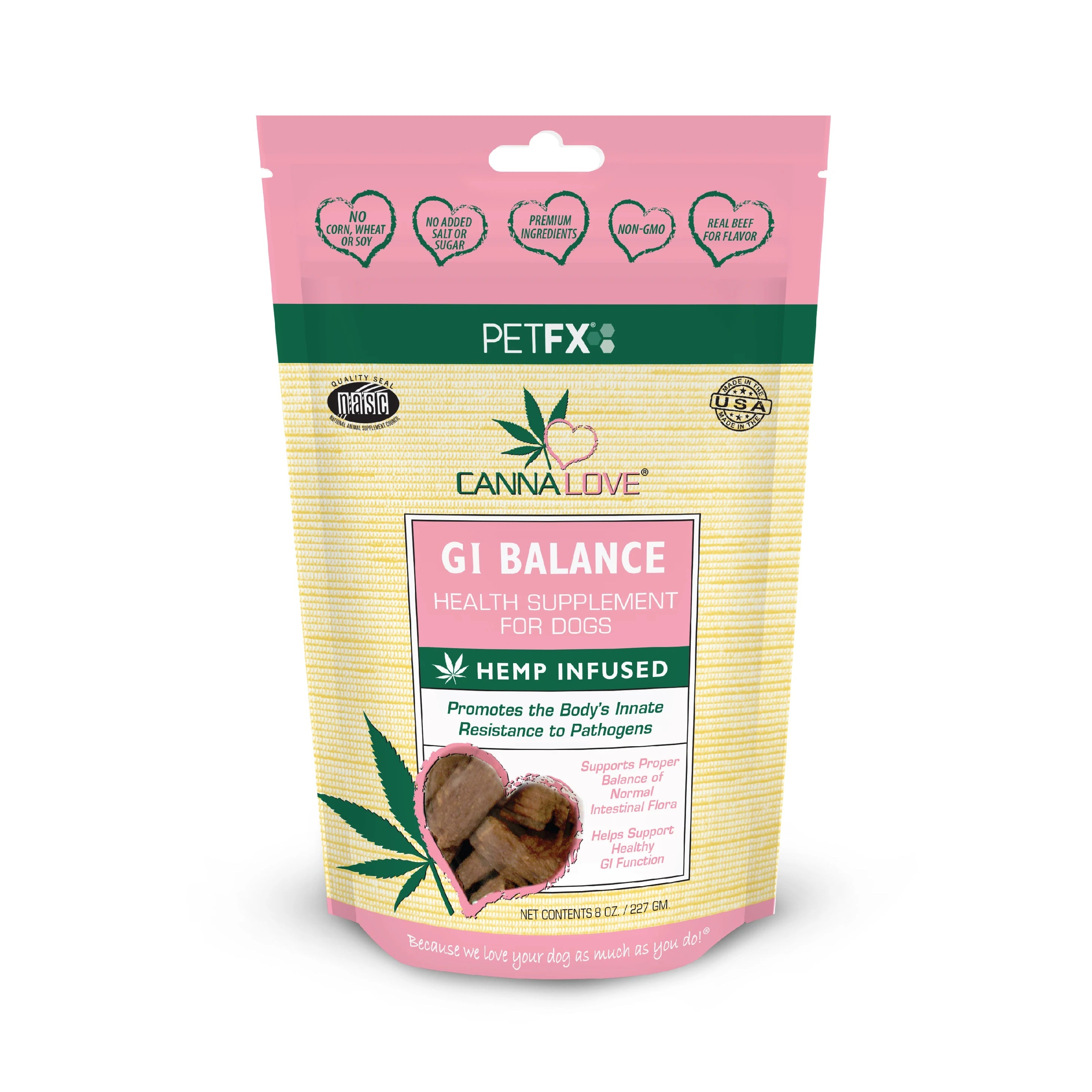 CannaLove GI Balance Hemp Infused Dog Supplement Sticks - 8 Oz  