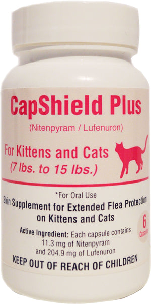 Capshield Plus Flea and Tick Protection Tablets for Cats - 7 - 15 Lbs - 6 Count