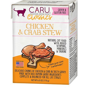 Caru Cat Chicken & Crab Stew Wet Cat Food - 6 oz - Case of 12