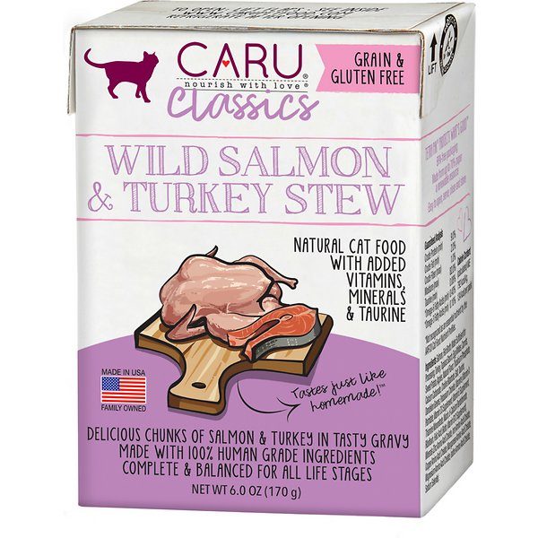 Caru Cat Salmon & Turkey Stew Wet Cat Food - 6 oz - Case of 12