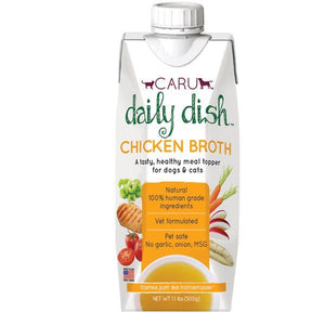 Caru Daily Dish Chicken Broth Canned Cat and Dog Food - 17.6 oz - Case of 12