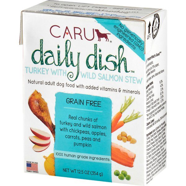 Caru Daily Dish Turkey with Salmon Stew Wet Dog Food - 12.5 oz - Case of 12