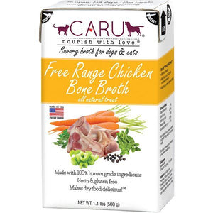 Caru Free Range Chicken Bone Broth Canned Cat and Dog Food - 17.6 oz - Case of 6