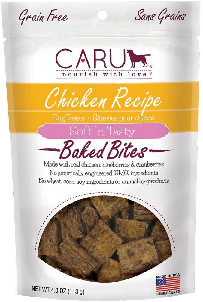 Caru Natural Chicken Recipe Bites Soft and Chewy Cat Treats - 4 oz  