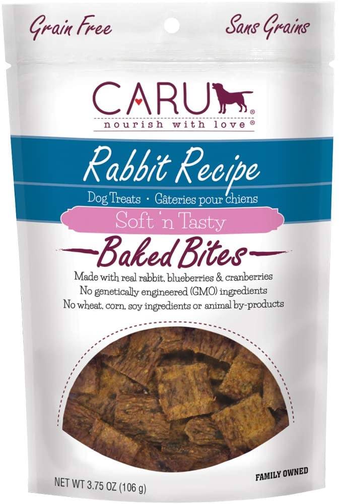 Caru Natural Rabbit Recipe Bites Soft and Chewy Cat Treats - 4 oz  