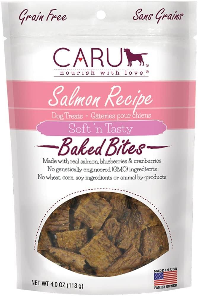 Caru Natural Salmon Recipe Bites Soft and Chewy Cat Treats - 4 oz  