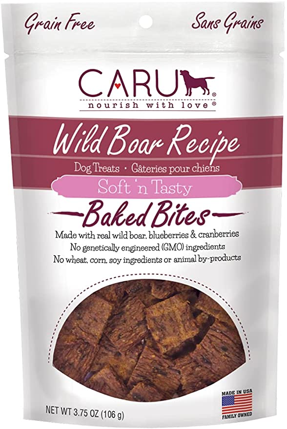 Caru Natural Wild Boar Recipe Bites Soft and Chewy Cat Treats - 4 oz  