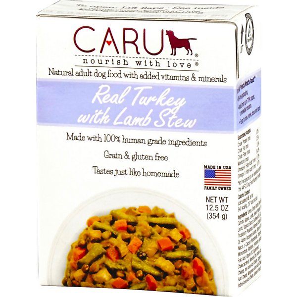 Caru Real Turkey with Lamb Stew Canned Dog Food - 12.5 oz - Case of 12
