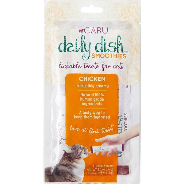 Caru Smoothies Chicken Lickable Cat Treats and Wet Cat Food - 2 oz - Case of 12  