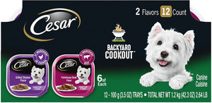 Cesar Canine Cuisine Backyard Cookout Multi-Pack Wet Dog Food - 3.5 oz - Case of 24
