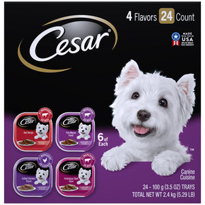 Cesar Canine Cuisine Breakfast Lovers Multi-Pack Wet Dog Food - 3.5 oz - Case of 24
