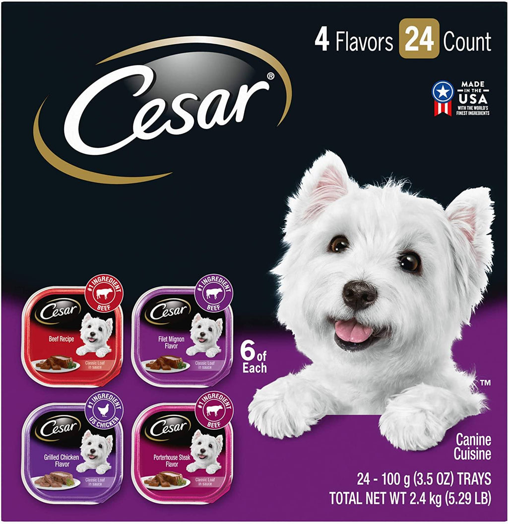 Cesar Canine Cuisine Classic Multi-Pack Wet Dog Food - 3.5 oz - Case of 24  