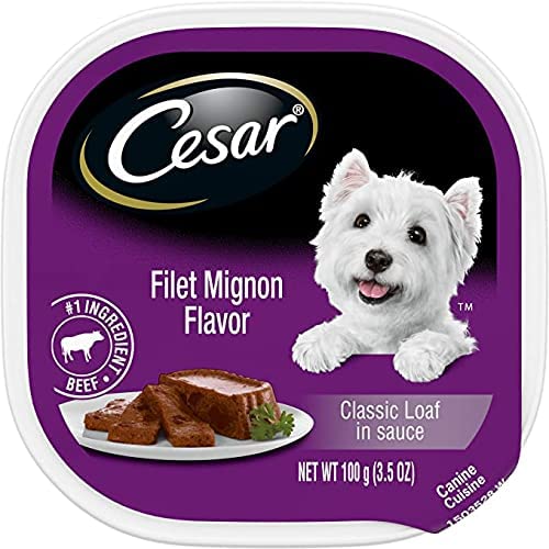 Cesar Canine Cuisine Classics Filet Mignon Multi-Pack Wet Dog Food - 3.5 oz - Case of 24  