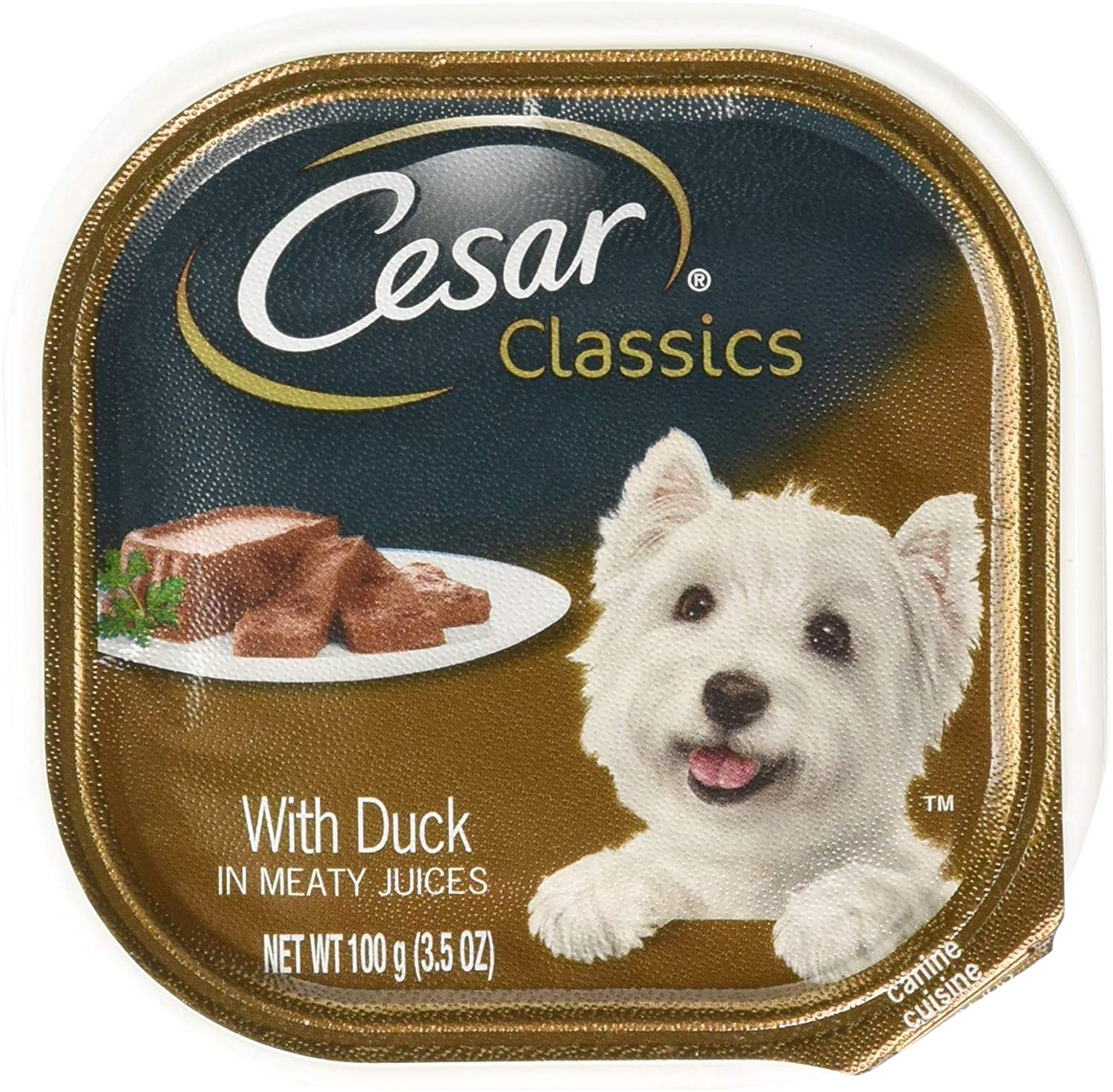 Cesar Canine Cuisine Duck in Meaty Juices Wet Dog Food - 3.5 oz - Case of 24  