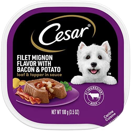 Cesar Canine Cuisine Filet Mignon Flavor in Sauce Wet Dog Food - 3.5 oz - Case of 24  