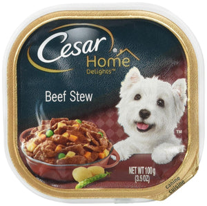 Cesar Canine Cuisine Home Delights Beef Stew Wet Dog Food - 3.5 oz - Case of 24