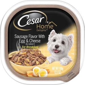 Cesar Canine Cuisine Home Delights Sausage Egg & Cheese Wet Dog Food - 3.5 oz - Case of 24