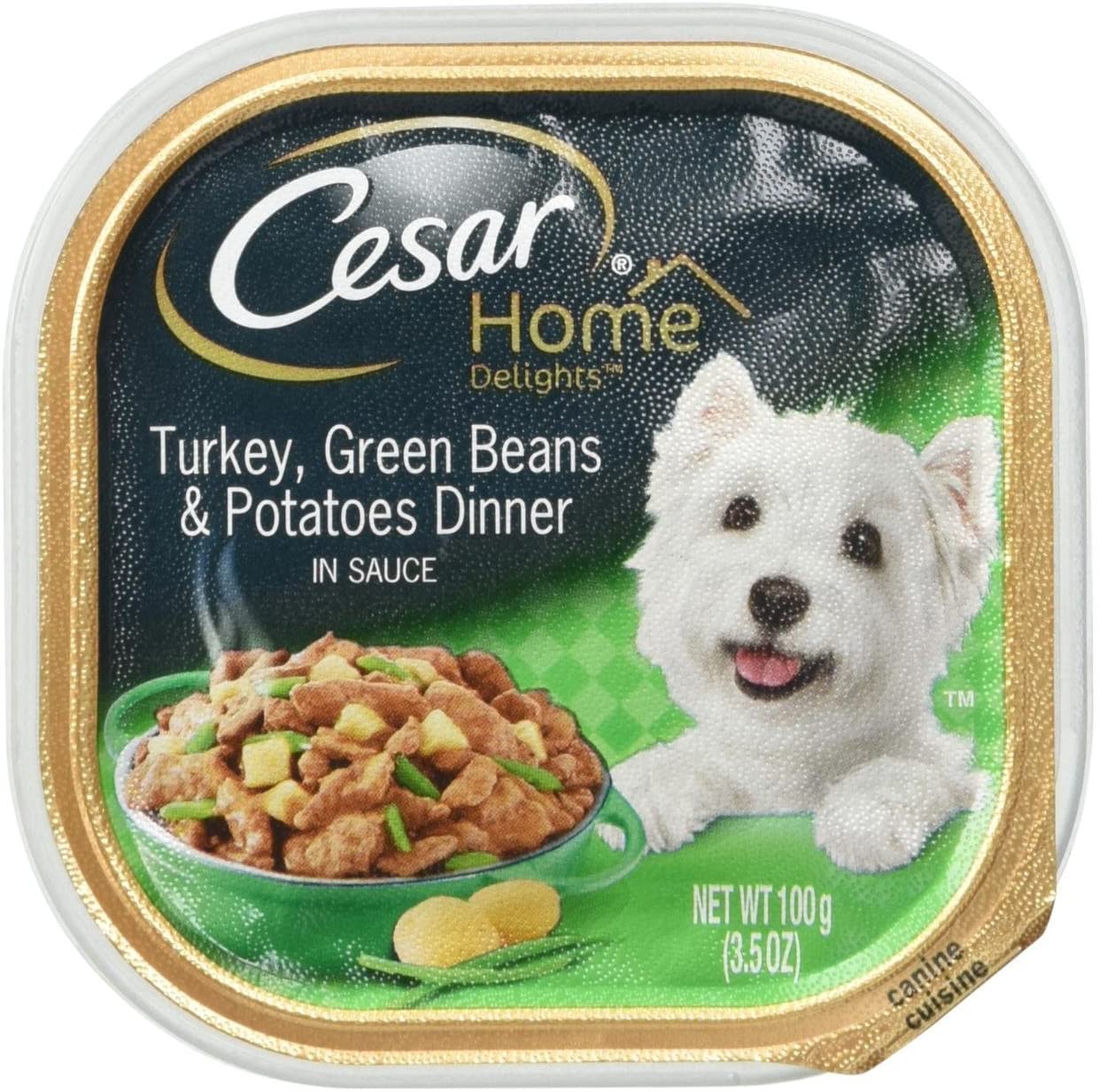 Cesar Canine Cuisine Home Delights Turkey, Potato & Green Bean Wet Dog Food - 3.5 oz - Case of 24  