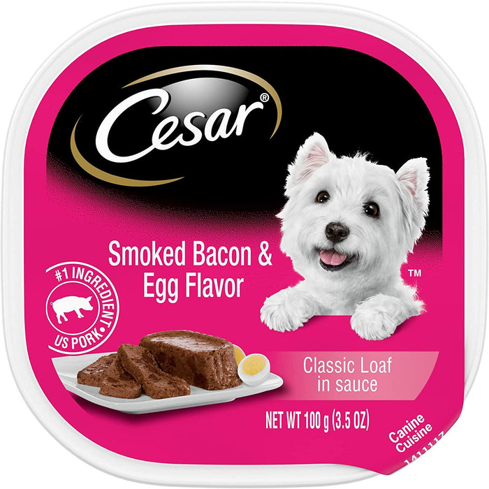 Cesar Canine Cuisine Sunrise Bacon & Eggs Flavor Wet Dog Food - 3.5 oz - Case of 24