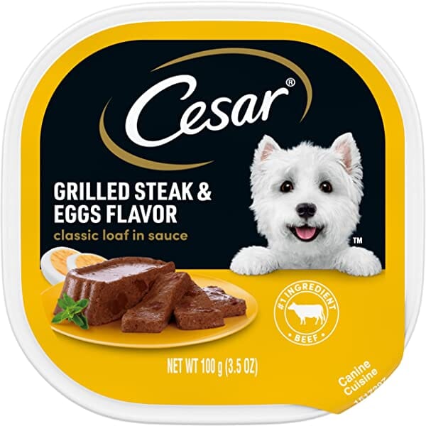 Cesar Canine Cuisine Sunrise Grilled Steak & Eggs Flavor Wet Dog Food - 3.5 oz - Case of 24  