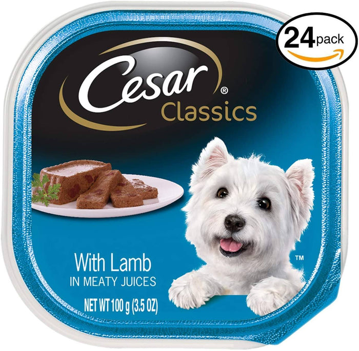 Cesar Canine Cuisine with Lamb in Meaty Juices Wet Dog Food - 3.5 oz - Case of 24
