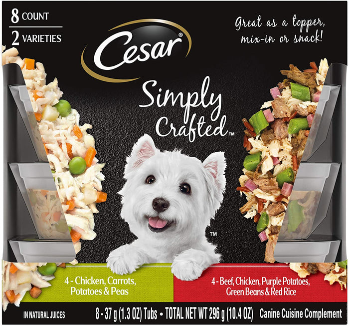 Cesar Simply Chicken & Beef Multi-Pack Wet Dog Food - 3.5 oz - Case of 16