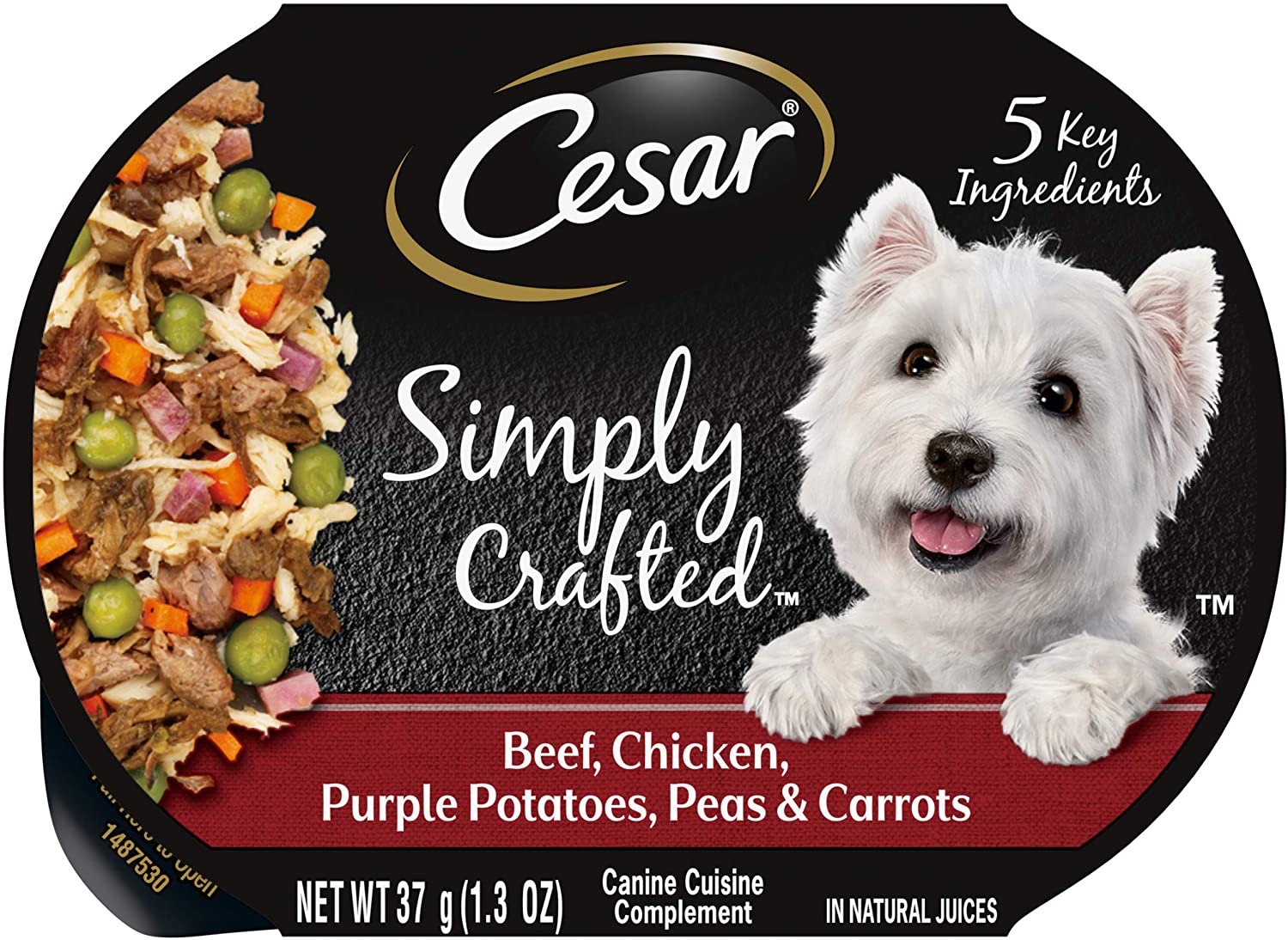 Cesar Simply Crafted Beef, Chicken, Potato Wet Dog Food - 1.3 oz - Case of 10  