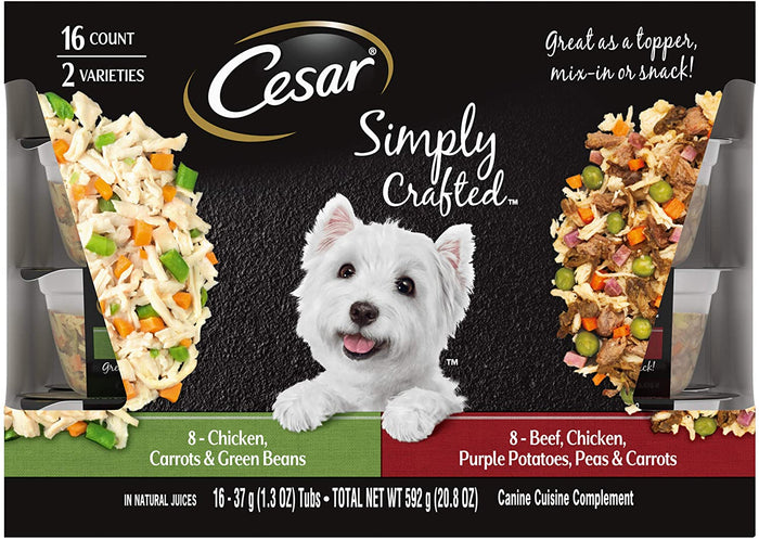 Cesar Simply Crafted Multipack Wet Dog Food - 1.3 oz - Case of 32