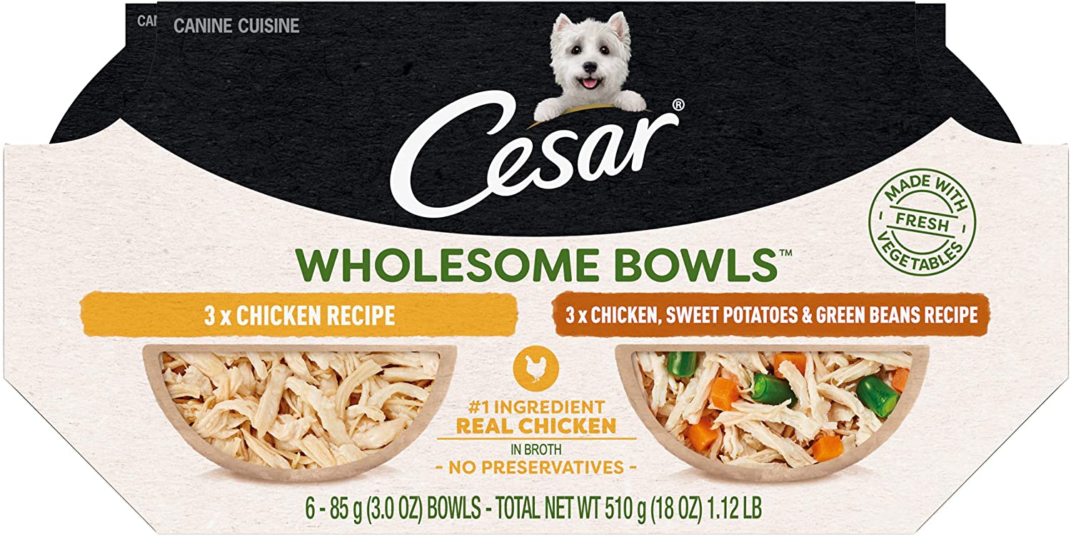 Cesar Wholesome Bowls Multi-Pack Chicken Wet Dog Food - 2/6 Pack  