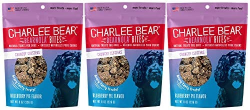 Charlee Bear Bearnola Bites Soft and Chewy Dog Treats - Blueberry Pie - 8 Oz  