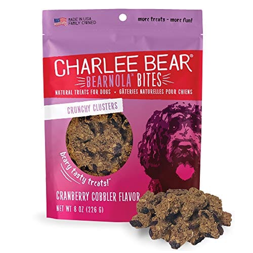 Charlee Bear Bearnola Bites Soft and Chewy Dog Treats - Cranberry Cobbler - 8 Oz  